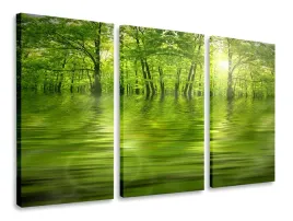 obraz-tryptyk-zielony-las-tryptyki-120x80
