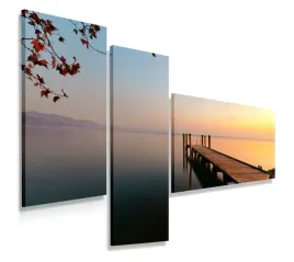 obraz-tryptyk-150x100-jezioro-molo-nowoczesny