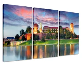 obraz-polska-wawel-krakow-tryptyk-180x100
