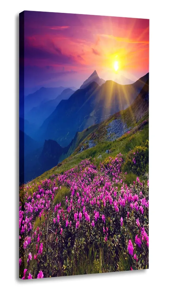 obraz-zachod-slonca-w-gorach-40x80