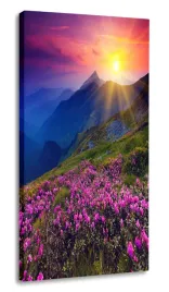 obraz-zachod-slonca-w-gorach-30x60