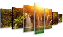 obraz-do-salonu-staw-wodospad-210x100-wielki