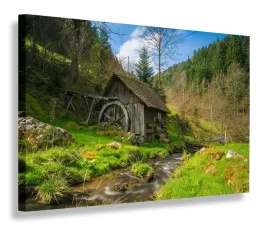 obraz-mlyn-strumyk-dolina-obrazy-canvas-40x30