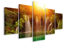 obraz-obrazy-staw-wodospad-125x70-plotno
