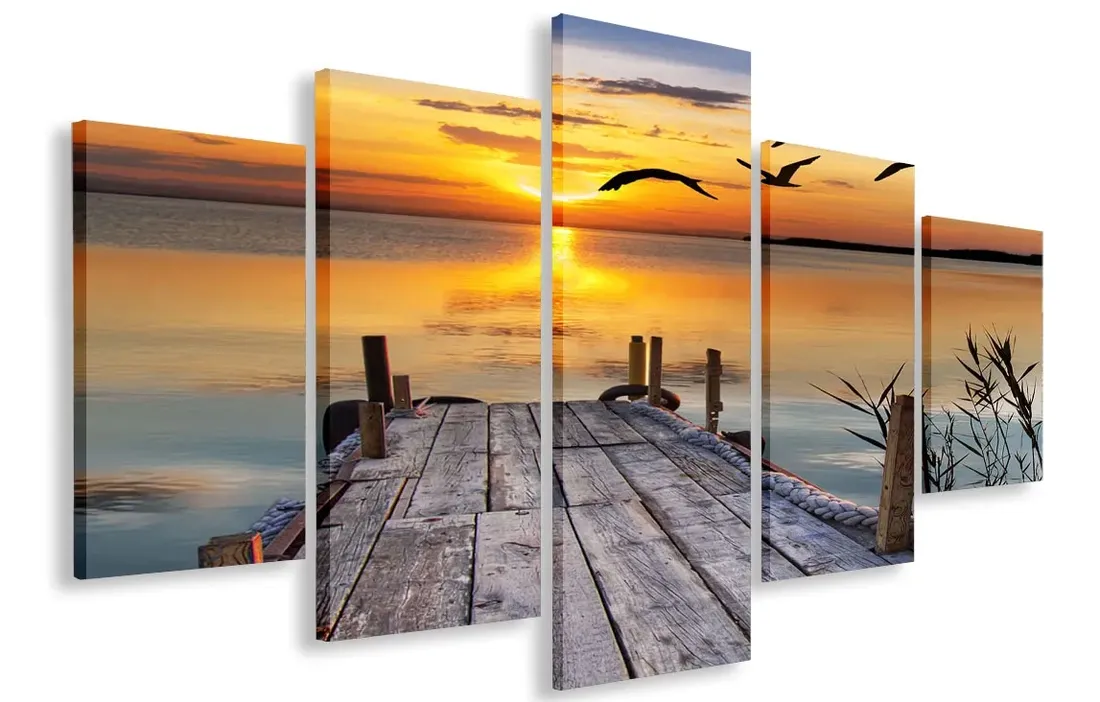 obraz-obrazy-pomost-slonce-125x70-plotno