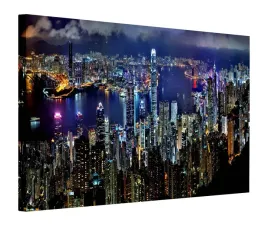 obraz-130x90-miasto-noca-hong-kong