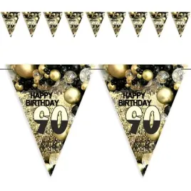 baner-flagi-90-urodziny-balony-zloto-kremowo-czarne-36-m