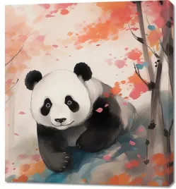 obraz-90x100cm-panda-wsrod-klonow