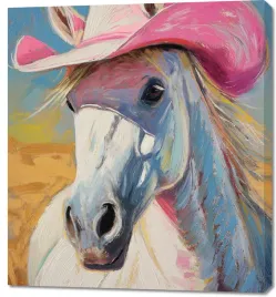 obraz-90x100cm-rozowy-kapelusz