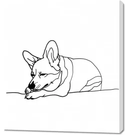 obraz-90x100cm-spiacy-corgacz