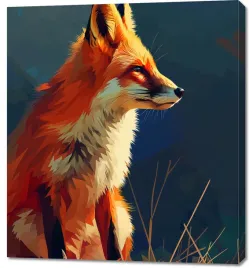 obraz-90x100cm-spojrzenie-lisicy