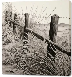 obraz-90x100cm-szumy-i-szepty-wiejskiego-plotu