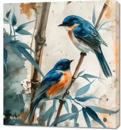 obraz-90x100cm-trzy-ptaki