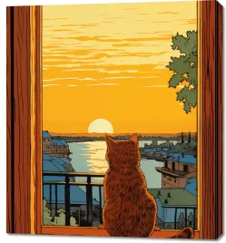obraz-90x100cm-zachod-przez-kocie-oczy