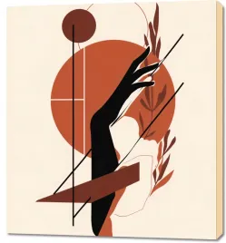 obraz-90x100cm-zmierzch-na-dloni