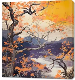 obraz-90x100cm-zlota-jesien-nad-jeziorem
