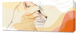 obraz-90x40cm-delikatny-profil-kota