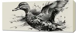 obraz-90x40cm-gracja-kaczki-w-locie