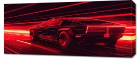 obraz-90x40cm-predkosc-w-czerwonym-neonie