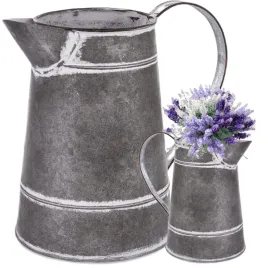konewka-dekoracyjna-oslonka-do-kwiatow-retro-szara-metalowa-22-cm