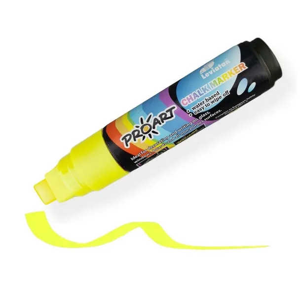Marker kredowy do POTYKACZY TABLIC SZYB PLASTIKU 15g LEVIATAN żółty