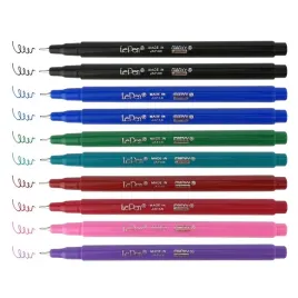 cienkopis-pisak-kreslarski-uchida-4300-10a-lepen-basic-zestaw-10-kolorow