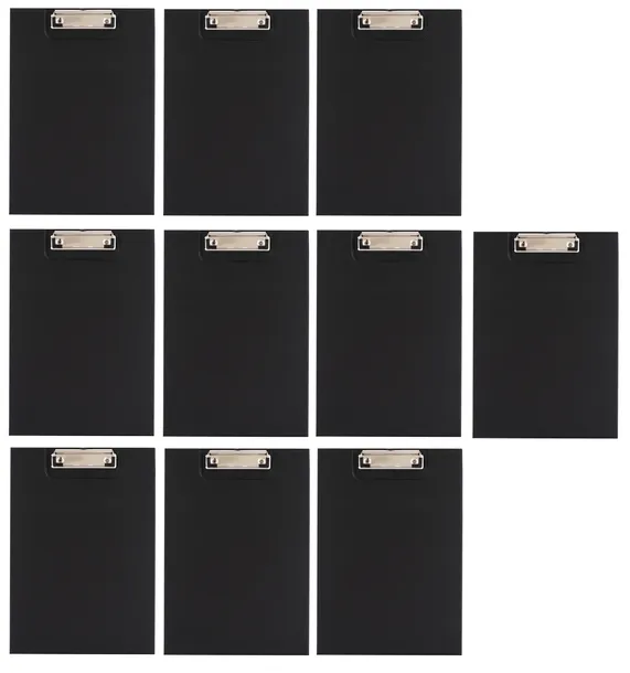 10x Podkładka do pisania z klipsem A4 deska clipboard czarna