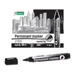 marker-permanentny-pisak-czarny-d-rect-2160-12-sztuk