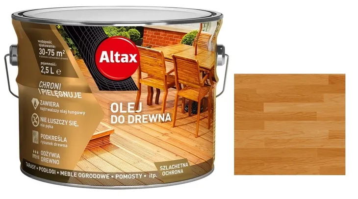 ALTAX OLEJ DO DREWNA - TARASÓW - 2,5L - KASZTAN - rozpuszczalnikowy