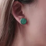 kolczyki-sztyfty-glitter-green-stan-nowy
