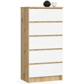 wysoka-komoda-60-5-szuflad-artisan-biale-fronty