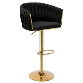 hoker-regulowany-tapicerowany-welur-krzeslo-barowe-plecione-na-zlotej-nodze