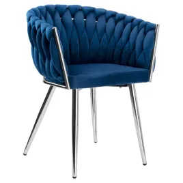 krzeslo-welurowe-plecione-tapicerowane-granatowe-velvet-metalowe-nogi-chrom
