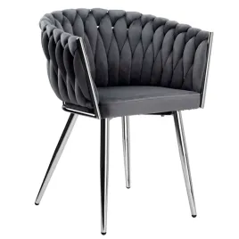 krzeslo-plecione-welurowe-tapicerowane-glamour-grafitowe-velvet-nowoczesne