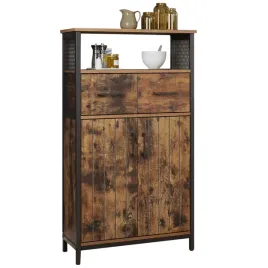 regal-szafka-z-szuflada-brazowo-czarna-60x30x108-cm