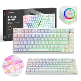 klawiatura-mechaniczna-bezprzewodowa-savio-phenix-white-gateron-yellow-abs