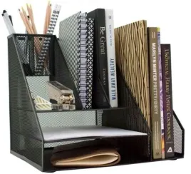 przybornik-na-biurko-organizer-metalowy-a4-czarny-siatka-q-connect