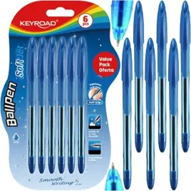 dlugopis-klasyczny-keyroad-soft-jet-kulkowy-0-7mm-niebieski-6-sztuk