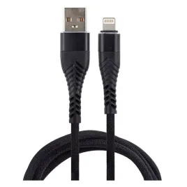 kabel-usb-lightning-libox-1m-czarny-nylon-2-1a-wzmocniony
