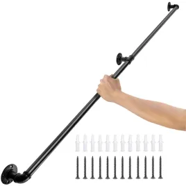 vevor-porecz-schodowa-rurowa-5ft-440lbs-mocna-stal-weglowa-czarna