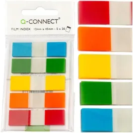 zakladki-karteczki-indeksujace-q-connect-pp-5x20-kolorowe-samoprzylepne