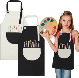 fartyszek-fartuch-dla-dzieci-regulowany-zestaw-2-szt-kremowy-czarny