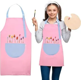 fartyszek-fartuch-dla-dzieci-regulowany-rozowy-malarski-do-gotowania