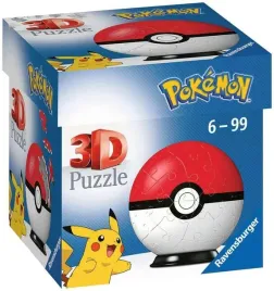 puzzle-3d-pokemon-czerwony-pokeball-55-elementow