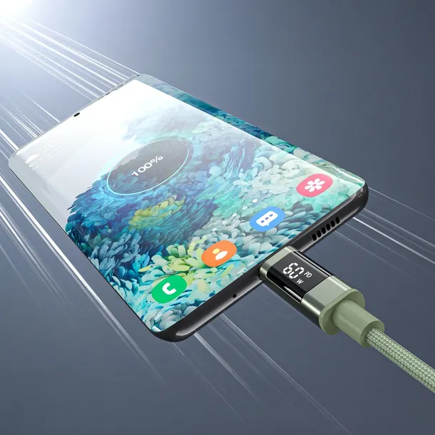 pd60w-usb-c-to-usb-c-digital-display-1-2m-nylon-cable-green-marka-choetech