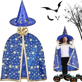 stroj-czarownicy-czarodzieja-kapelusz-peleryna-kostium-halloween-karnawal