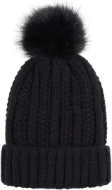 zimowa-czapka-damska-z-pomponem-elastyczna-czarna
