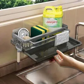 organizer-z-tacka-ociekowa-ociekaczem-na-zlew-zlewozmywak-do-lazienki-szary
