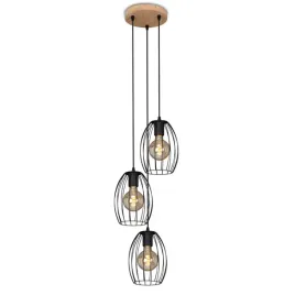 lampa-wiszaca-sufitowa-3xe27-czarna-loft-drewno-salon-jadalnia-sypialnia