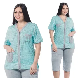 pizama-damska-bawelniana-3-4-spodnie-krotkim-rekawem-rozpinana-sevgi-roz-m